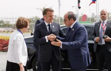 Emmanuel Macron i Abdel Fattah al-Sisi