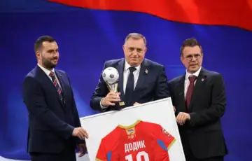 Dodik FK Borac svečana Akademija/ ZIPAPHOTO/Borislav Zdrinja