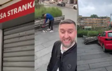 Gradani ocistili nered u centru Sarajeva pa smece ostavili ispred Nase stranke