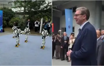 Aleksandar Vucic Roboti u Kini pred Vucicem zaigrali Moravac 1