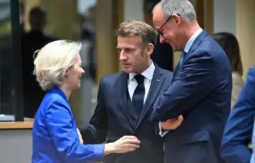 Ursula von der Leyen Emmanuel Macron Friedrich Merz