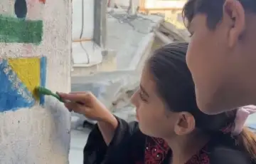 Gaza djeca crtala zastavu bih