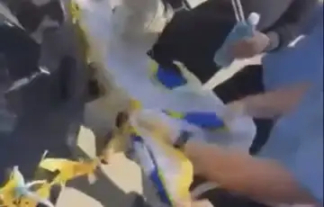doboj zastava s ljiljanima potrgana