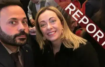 Giorgia Meloni s članom mafije