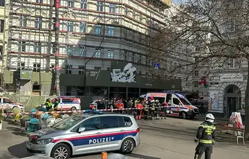 Austrija Bec Urušila se skela na gradilištu zgrade