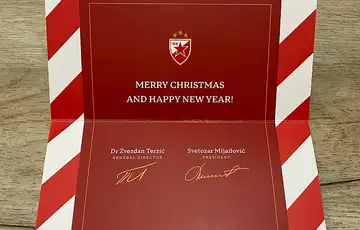 Cestitka Crvene zvezde povodom praznika FK Sloboda Tuzla