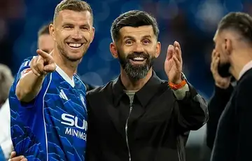Edin Dzeko i Miron Muslic Foto: Twitter
