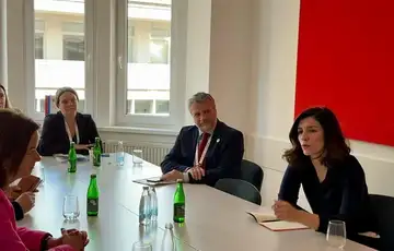 Sabine Ćudić i Tanje Fajon sastanak
