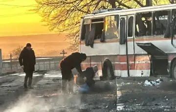 Autobus ukrajina napad dronom