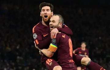 Andres Iniesta i lionel messi