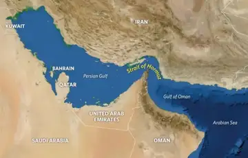 Oman hormuski moreuz mapa