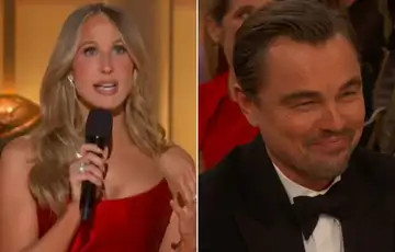 Leonardo Di Caprio Zlatni globus Nikki Glaser