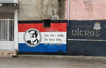 Mural Slobodanu Praljku u blizini Prve OS u Mostaru