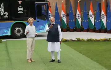 Narendra Modi s liderima Evropske unije u Indiji