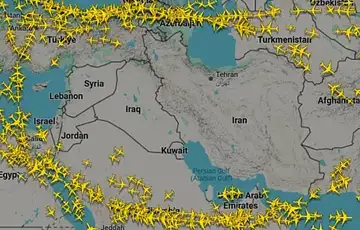 Ovako izgleda aviosaobracaj iznad Bliskog istoka