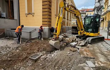 Radovi ispred Gradske trznice u Sarajevu