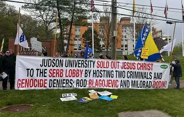 Chicago Milorad Dodik  SAD Protesti u Chicagu zbog dodjele nagrade Dodiku: "Univerzitet Judson je prodao Isusa Krista srpskom lobiju"