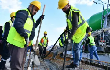 Betoniranje podloge za tramvajsku pruga Ilidza Hrasnica