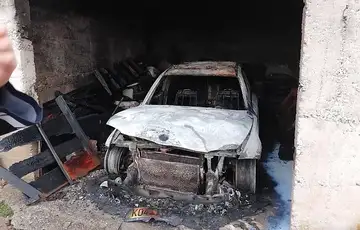 Capljina zapaljen auto