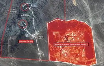Nuklearne fabrike Natanz i planine Pickaxe u blizini Natanza Iran