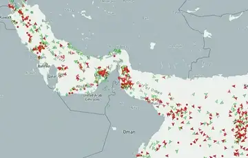 Rat Izraela i Irana Hormuski moreuz Stanje 07. 02 u Hormuškom moreuzu (Mapa: CTGN)