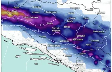 Vremenska prognoza snijeg u Bi H