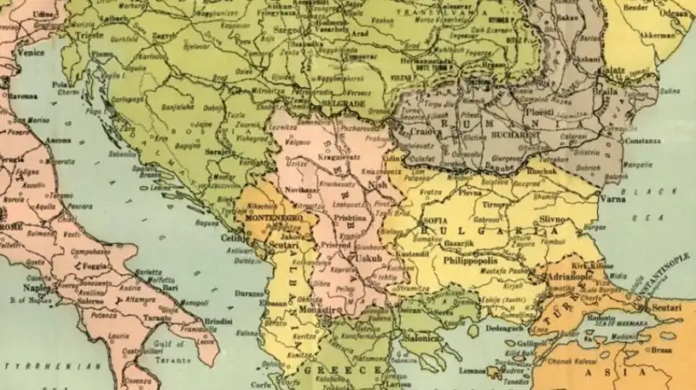 Mapa albanija moladavija rumunija balkan