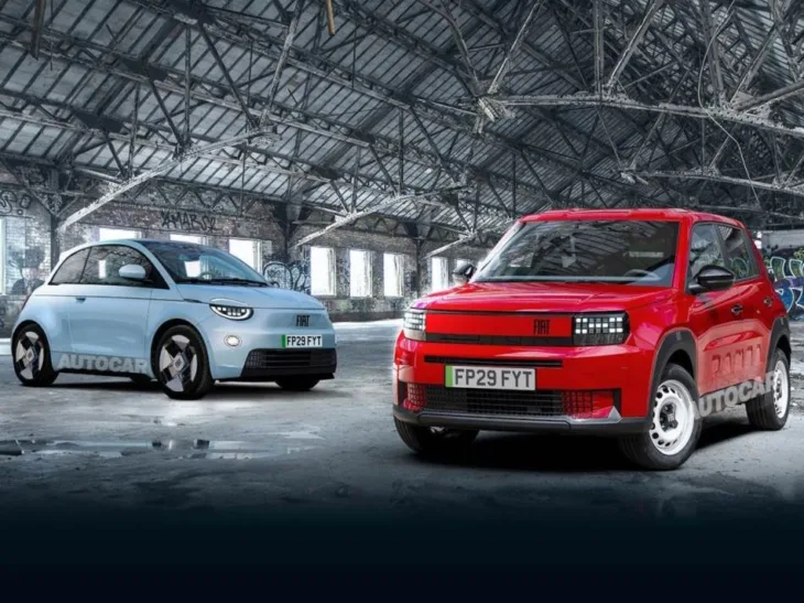 Fiat novi 500 i Panda Render x com autocar