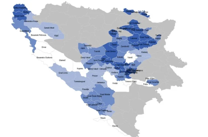 Bih karta razvijenost opcina