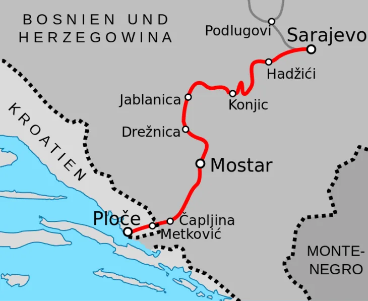 Pruga Sarajevo - Ploče - Wikipedia