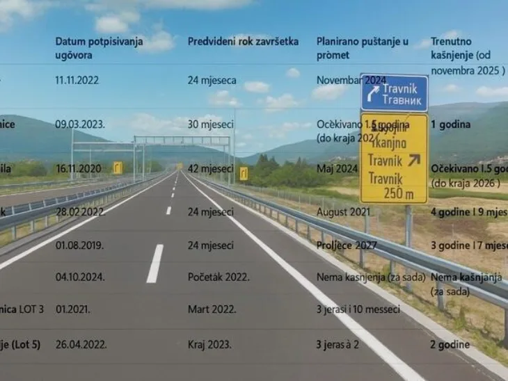 Autoceste F Bi H ruse rekorde Deset gradilista deset promasenih rokova