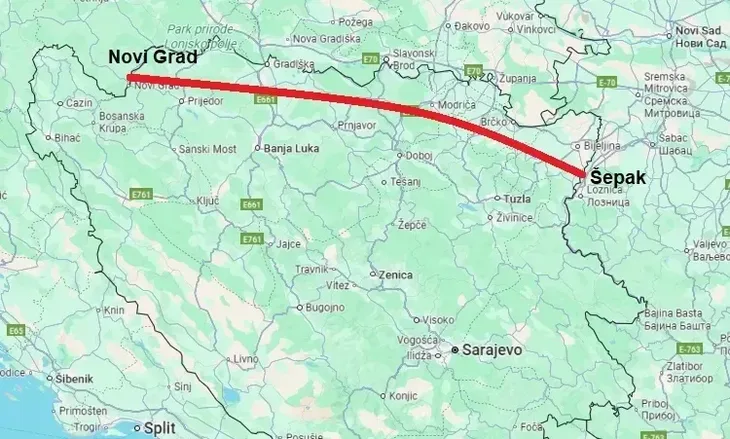 Trasa gasovoda Novi Grad Sepak poznatog kao Istocna interkonekcija kroz RS