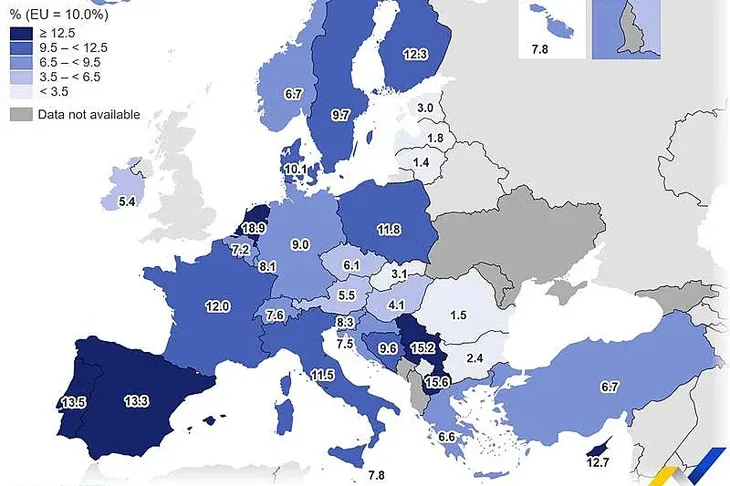 Koje evropske zemlje su šampioni u ugovorima na određeno vrijeme