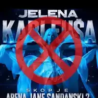 Skoplje Jelena Karleuša  Plakat koji poziva na otkazivanje koncerta Jelene Karleuse u Skoplju