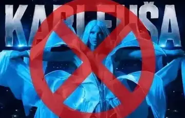 Skoplje Jelena Karleuša  Plakat koji poziva na otkazivanje koncerta Jelene Karleuse u Skoplju