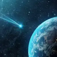 Asteroid blizu zemlje ilustracija