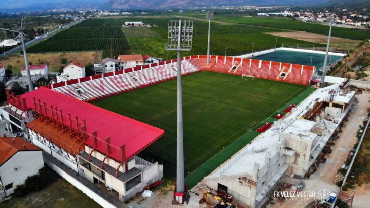 FK velez stadion  betonski radovi na južnoj tribini stadiona