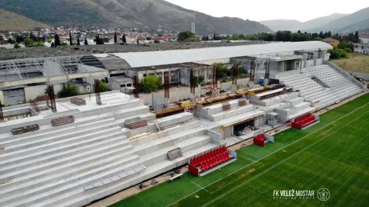 FK velez stadion  betonski radovi na južnoj tribini stadiona Rođeni