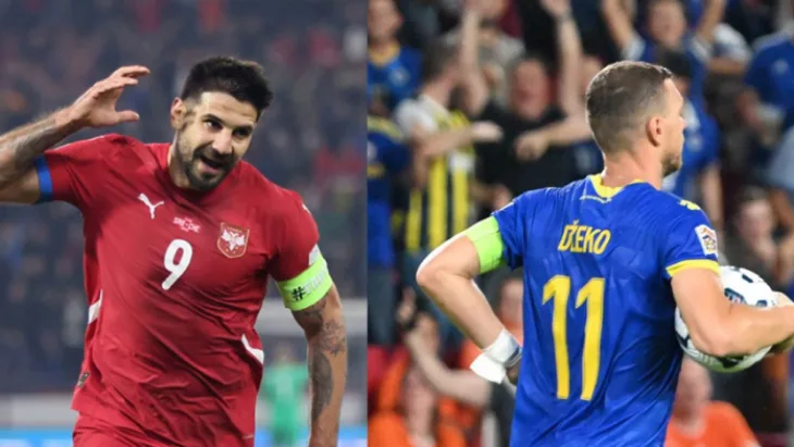 Aleksandar Mitrović i Edin Džeko