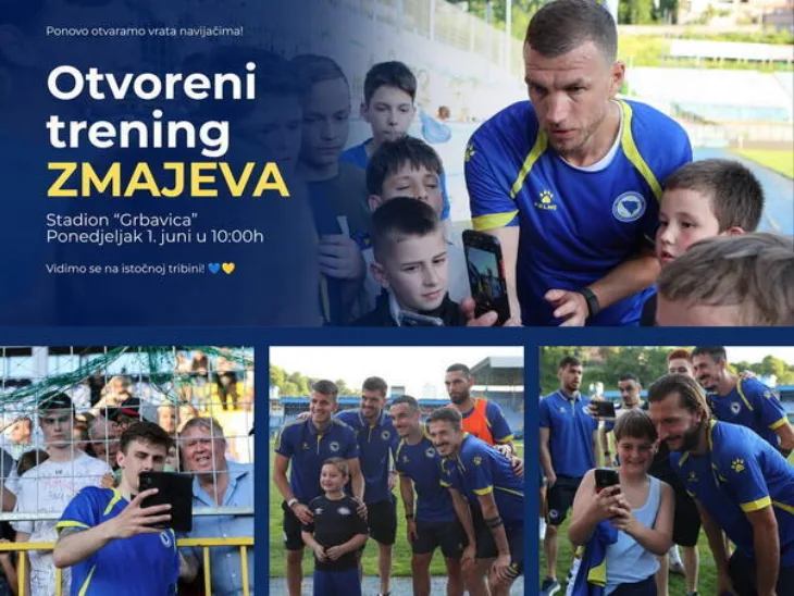 Zmajevi ponovo otvaraju vrata navijacima Sutra otvoreni trening na Grbavici
