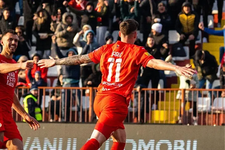 Ivan Saric slavi pogodak Foto: FK Velež