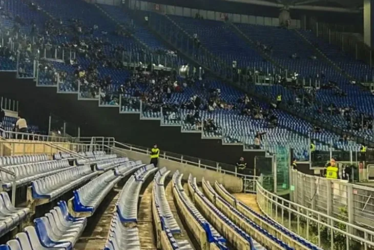 Lazio Prazne tribine stadiona Olimpico tokom utakmice Lazija zbog bojkot navijača usljed nezadovoljstva vlasničkom politikom