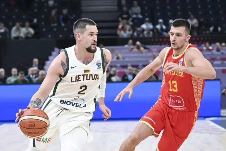 Latvija crnga gora Eurobasket 2025  FOTO: EPA