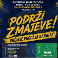 Pocela prodaja ulaznica za utakmicu baraza za SP u rukometu izmedu Bi H i Farskih Ostrva