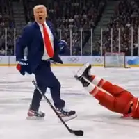 Donald Trump hokej