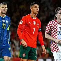 Edin Dzeko Cristiano Ronaldo Lika Modric