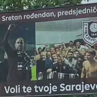Mirvic i igraci Sarajeva na bilbordu