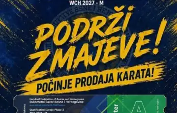 Pocela prodaja ulaznica za utakmicu baraza za SP u rukometu izmedu Bi H i Farskih Ostrva