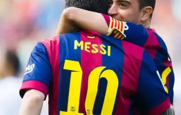 Xavi Hernandez Lionel Messi