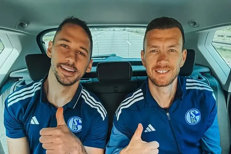 Edin Dzeko Schalke 04 Nikola Katic